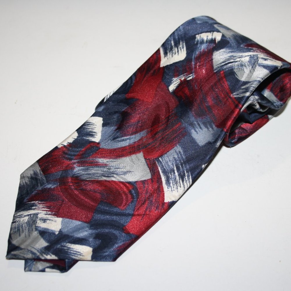🔵🔴 Vintage Towncraft Tie · Navy & Red · 64\" x 4\" 🔴🔵